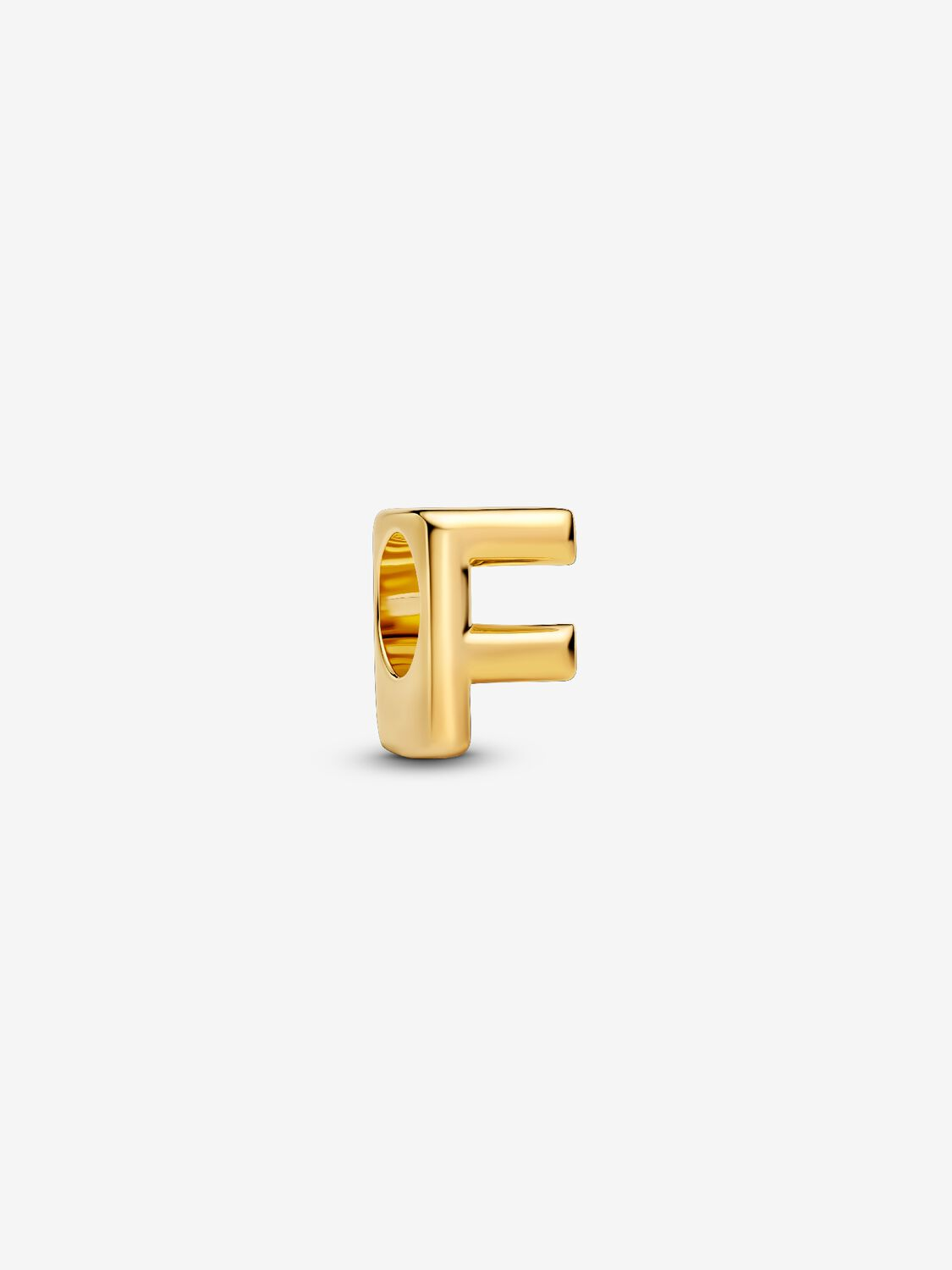 Charm Pandora Mini Lettera F Placcatura in Oro 14k