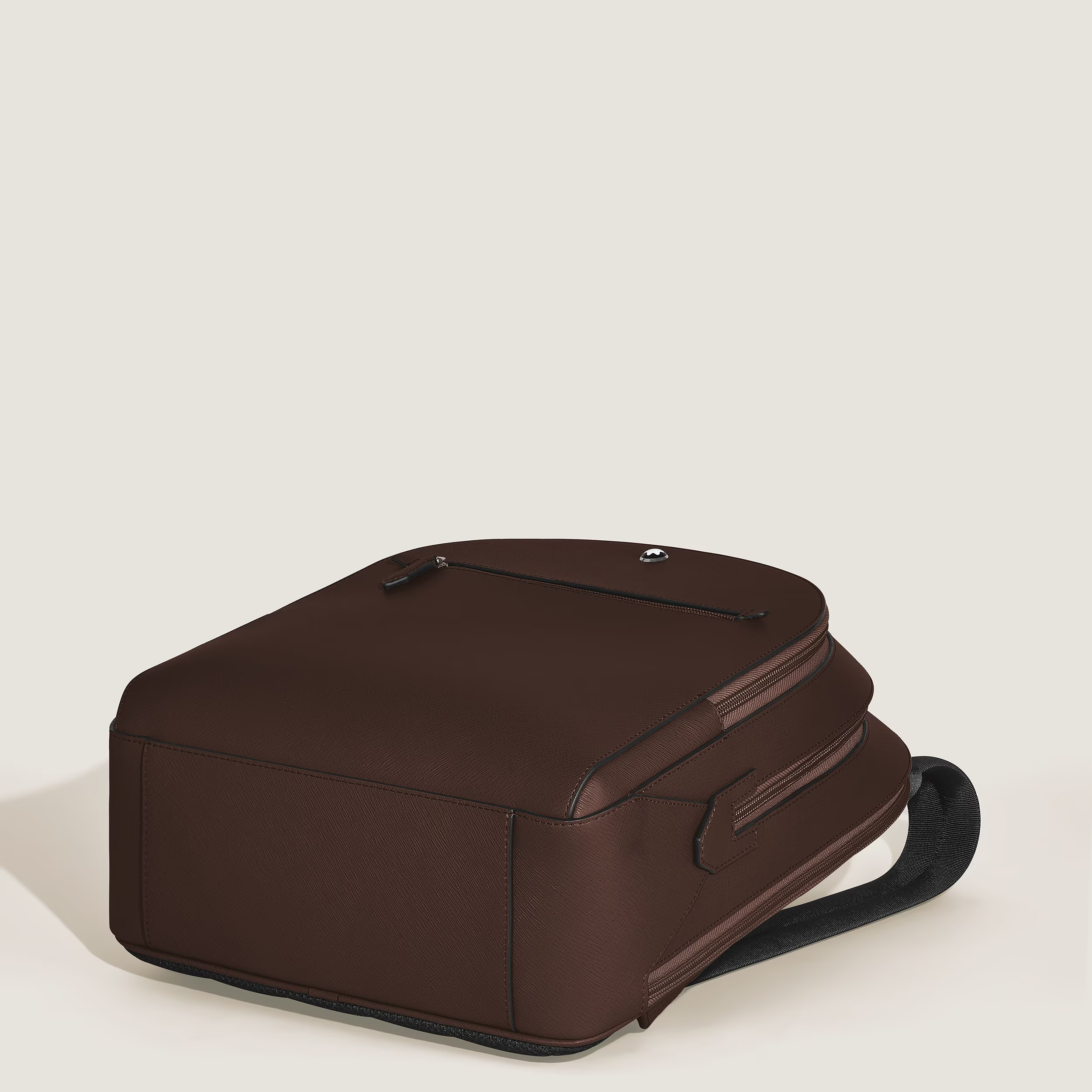 Zaino Modello Medio Montblanc con 3 Compartimenti in Pelle Sartorial Marrone