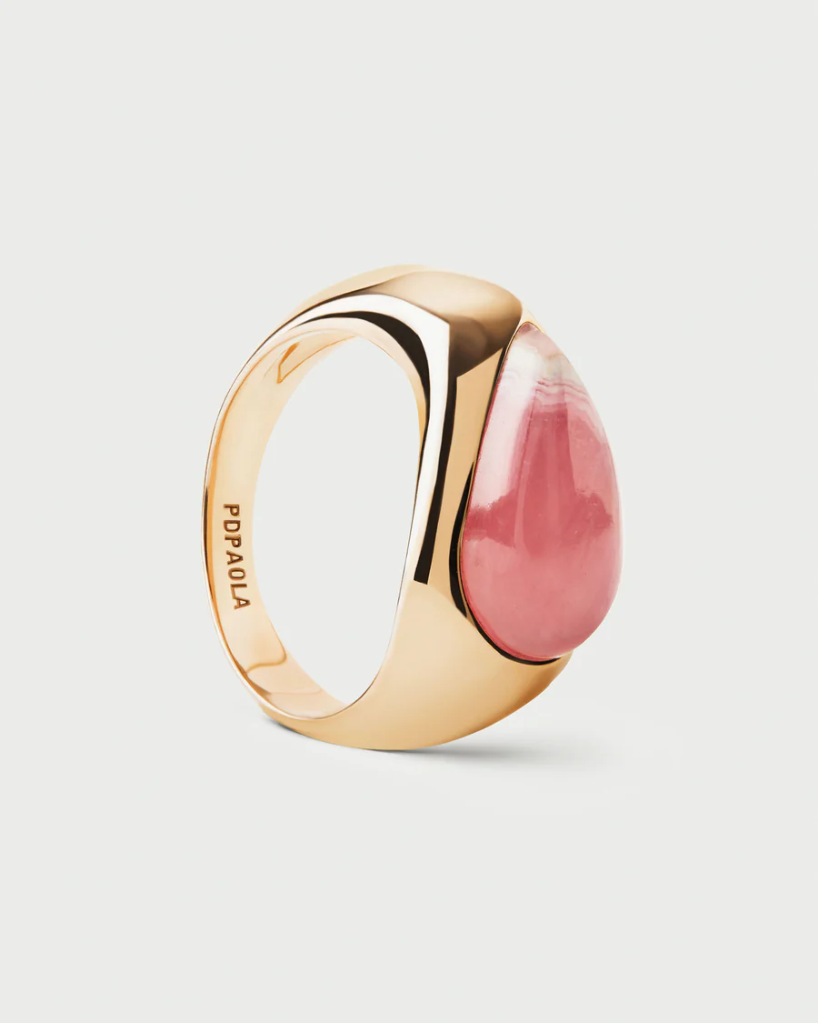 Anello Donna Pdpaola Sigillo Luna con Rodocrosite 