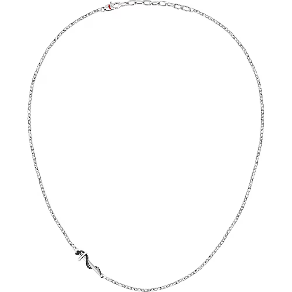 Collana Uomo Sector Basic in Acciaio con Dettaglio Serpente Nero 