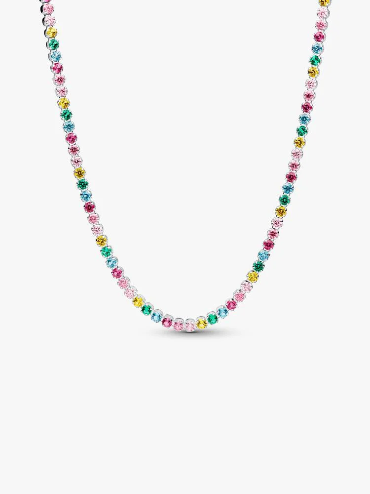 Collana Tennis Pandora Multicolore
