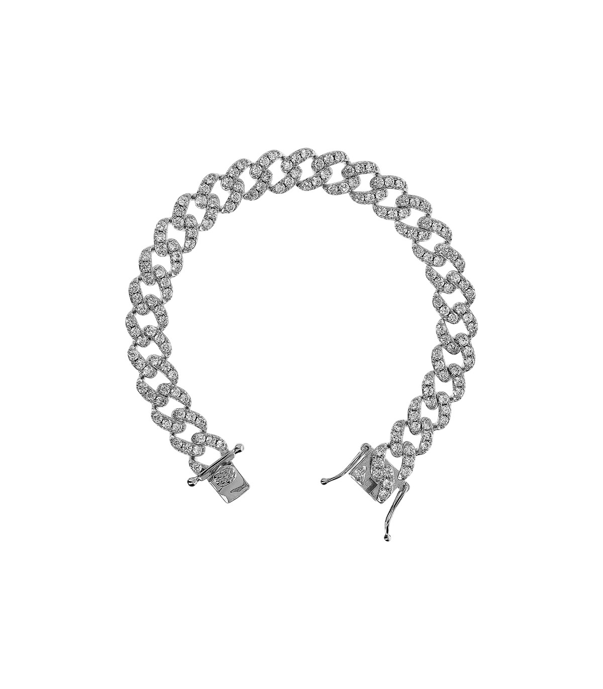 Bracciale Donna Bronzallure Altissima con Catena Groumetta e Pavè di Cubic Zirconia