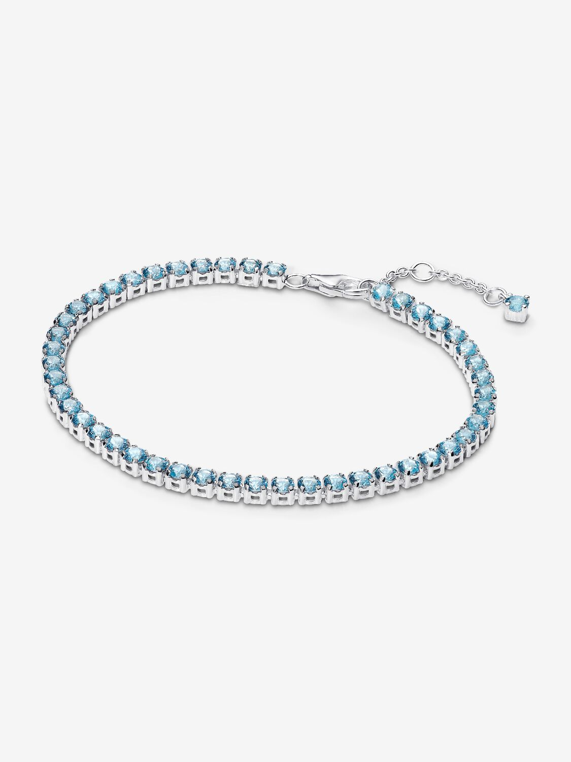 Bracciale Tennis Pandora Cristalli Azzurri Argento Sterling 925