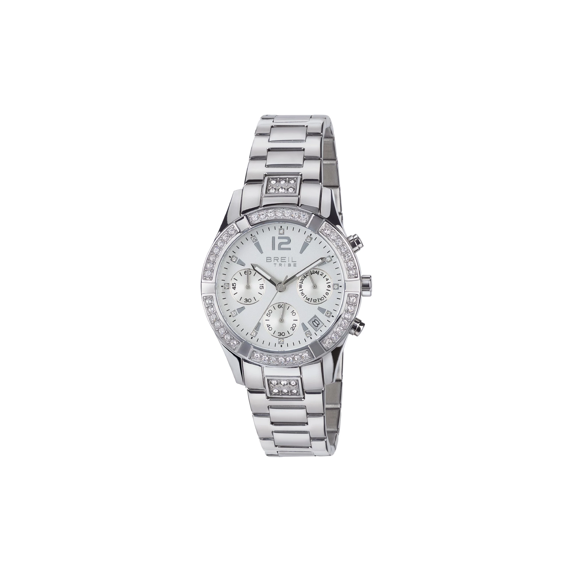 Orologio Donna Breil C'est Chic Cronografo al Quarzo con Quadrante Bianco 36 mm con Cristalli