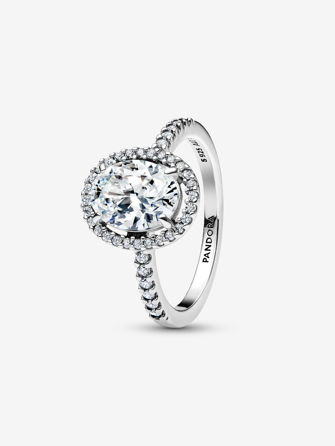 Anello Pandora Punto Luce Ovale Argento Sterling 925