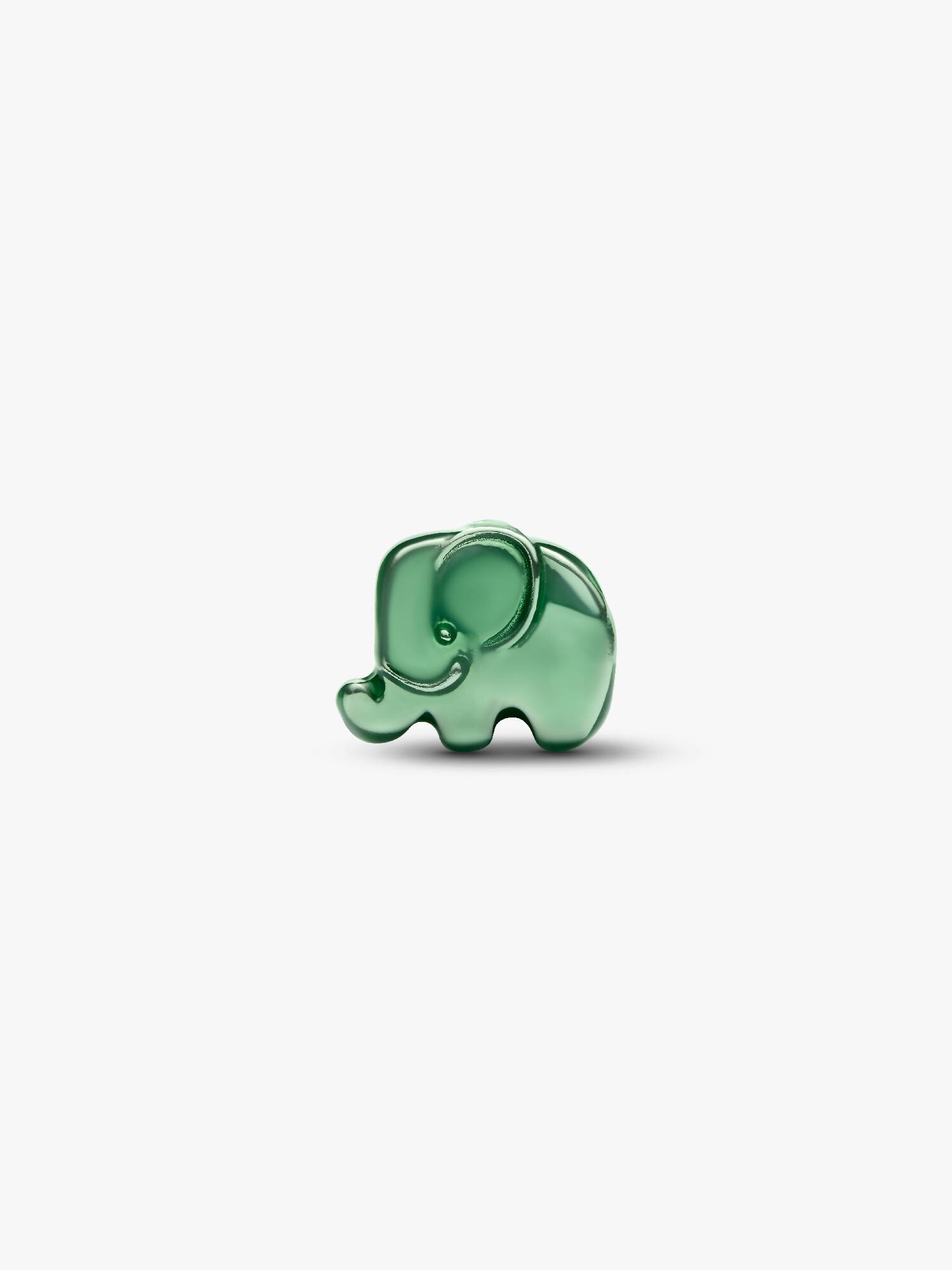 Mini Charm Pandora Elefante Effetto Metallico Verde in Argento Sterling 925