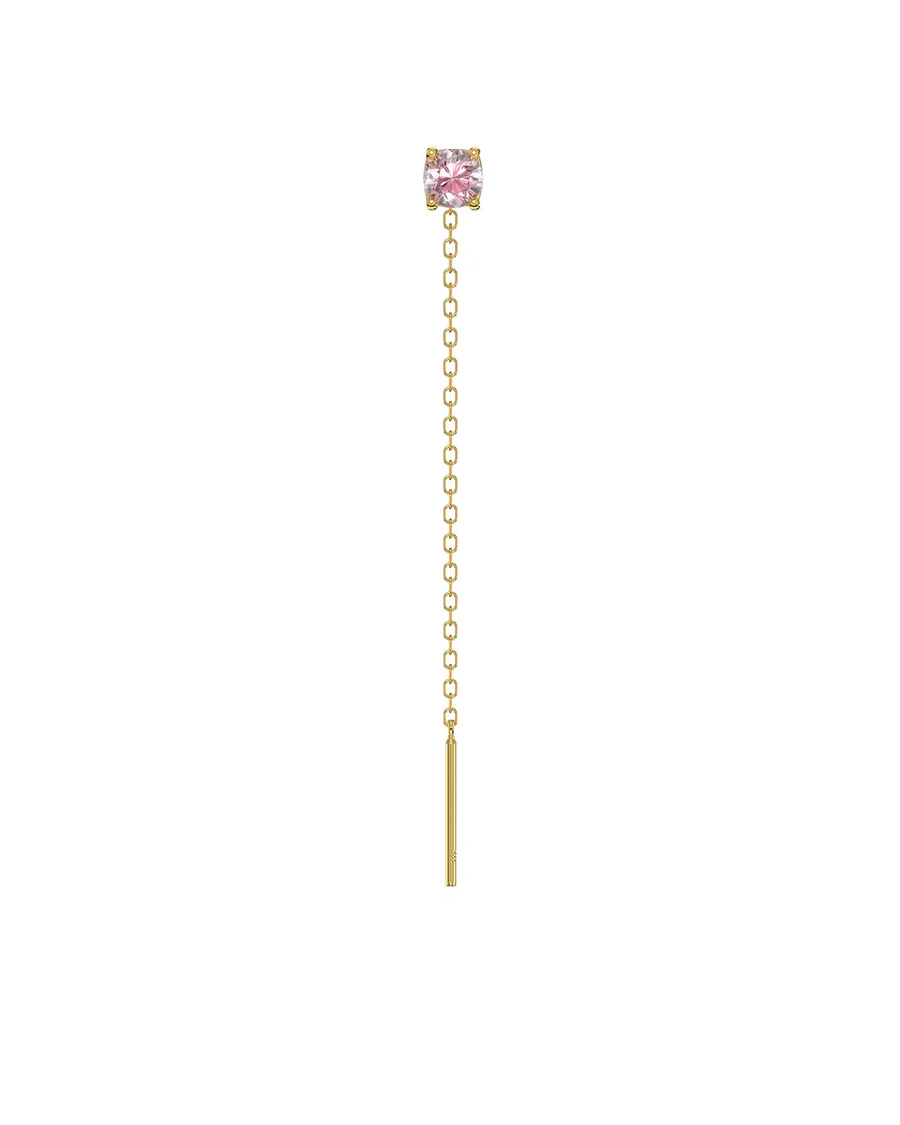 Orecchino Saliscendi Dorato Donna Amabile Lovli Luce con Punto Luce Rosa 