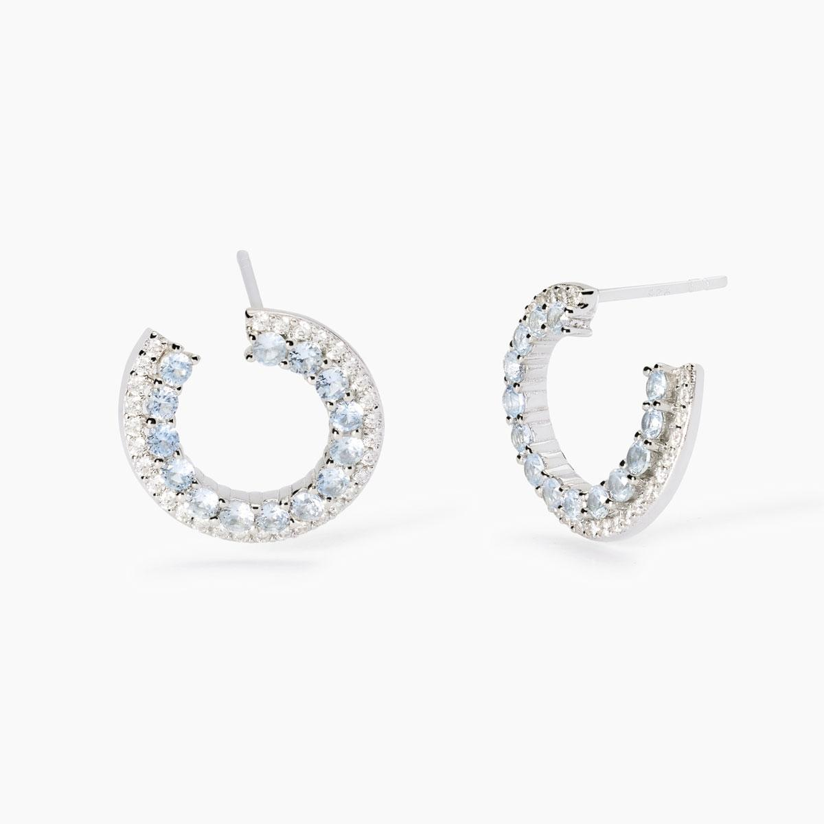 Orecchini Mabina con Acquamarina e Zirconi