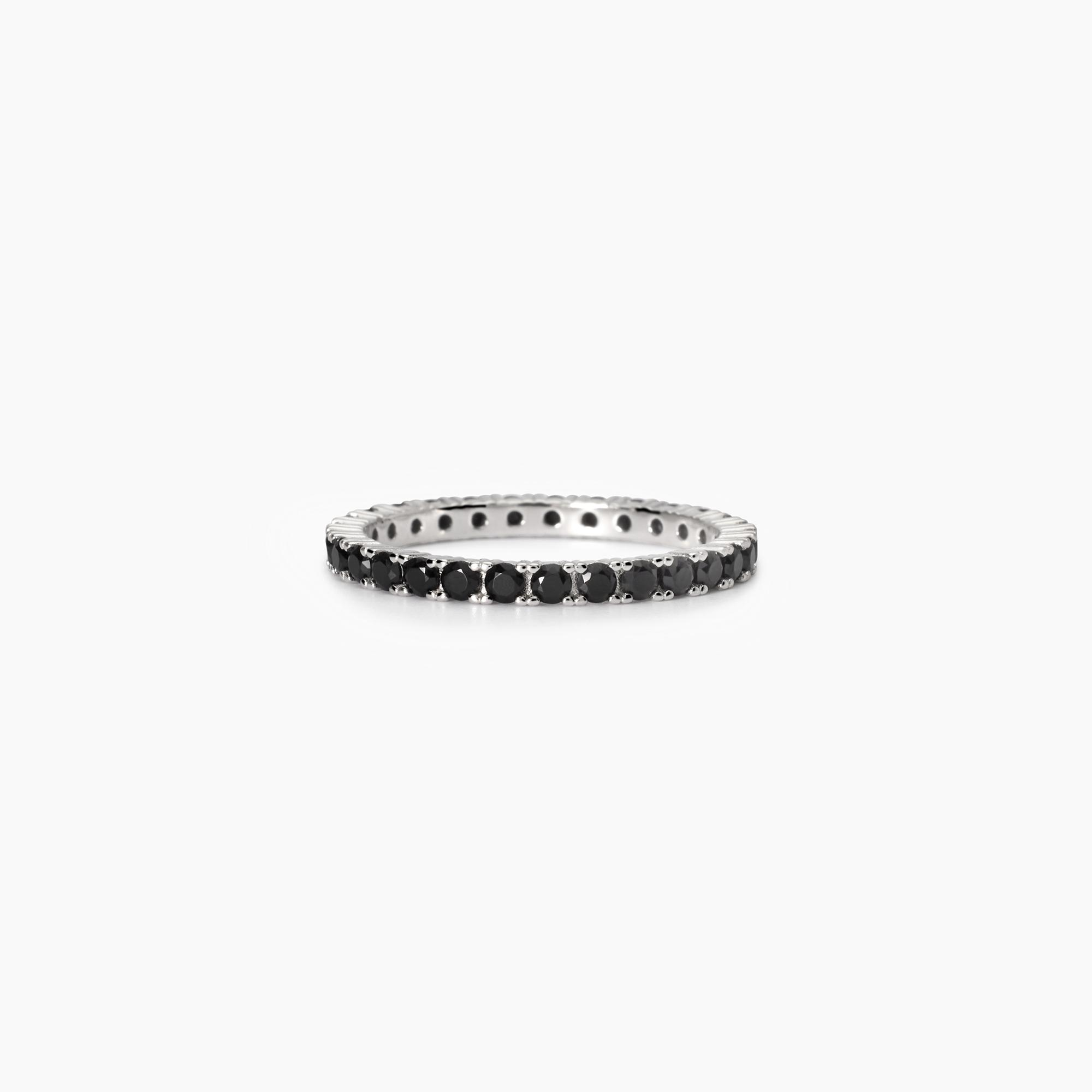 Anello Uomo Mabina Heritage con Zirconi Neri 