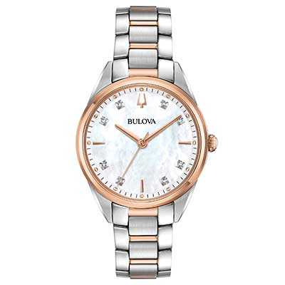 Orologio Donna Bulova Diamonds al Quarzo con Quadrante Madreperla 32 mm