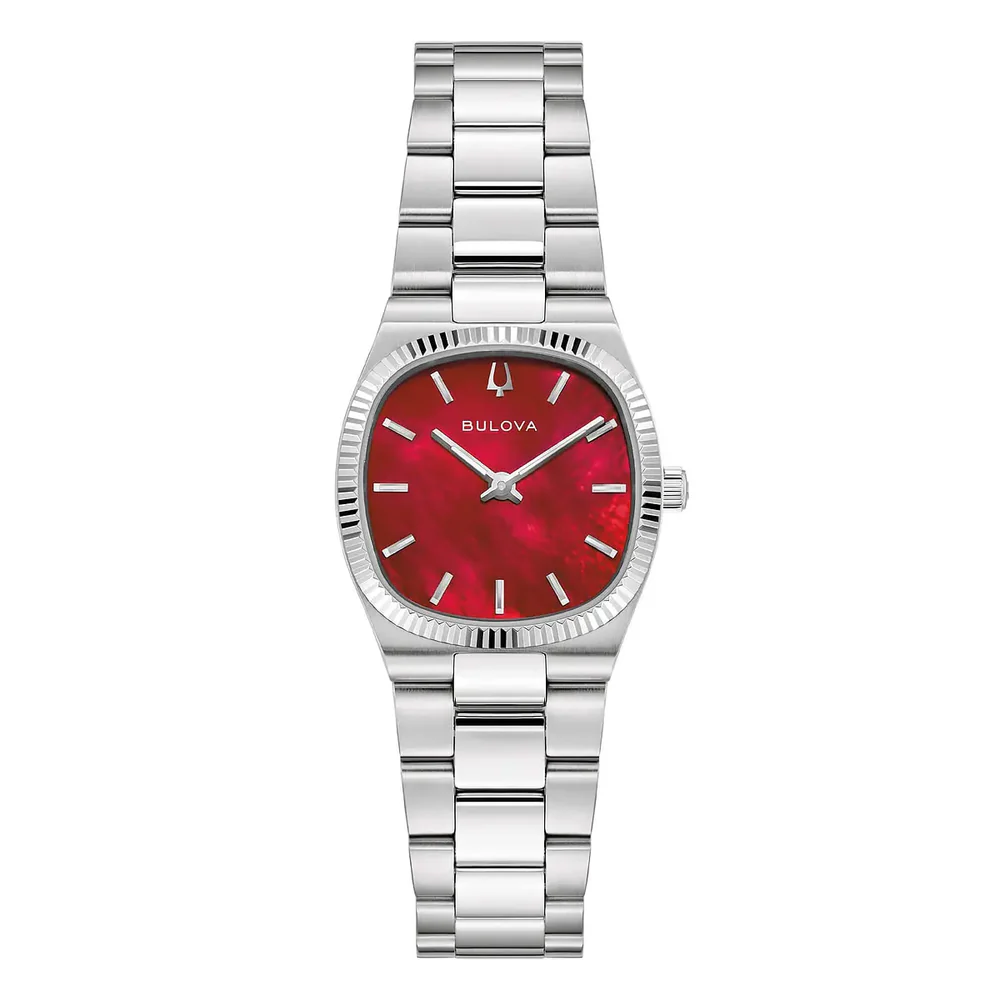 Orologio Donna Bulova Super Seville al Quarzo con Quadrante Rosso 25 mm