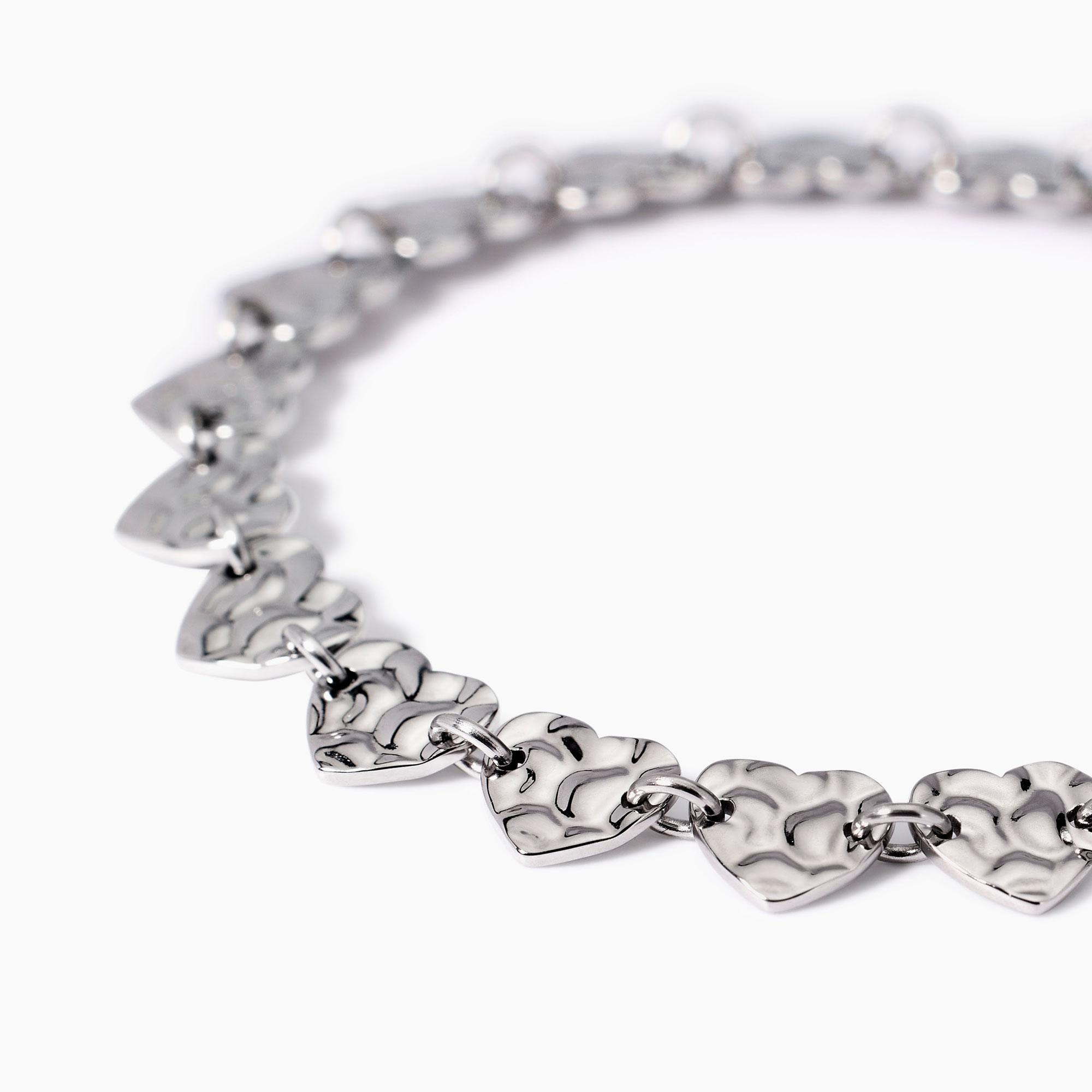 Bracciale Donna Kidult con Cuori Effetto Martellato 