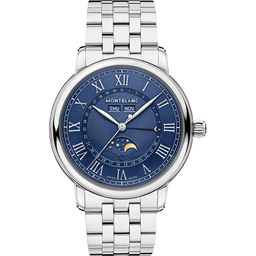 Orologio Uomo Montblanc Automatico Star Legacy Full Calendar con Quadrante Blu 42 mm
