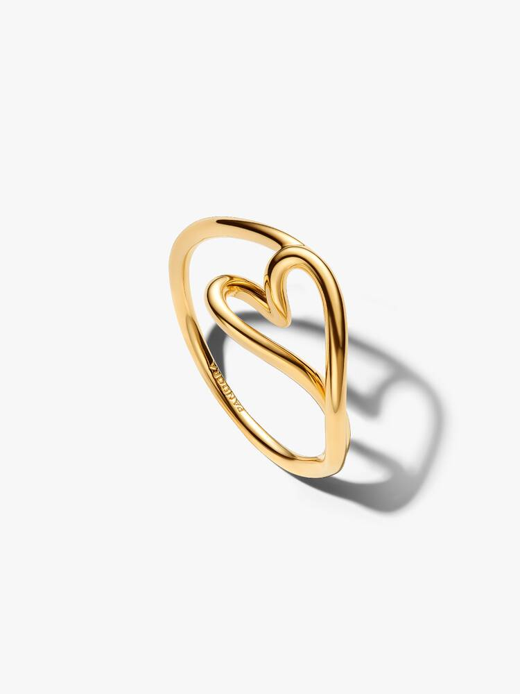 Anello Pandora Cuore Piccolo Linea Sinuosa