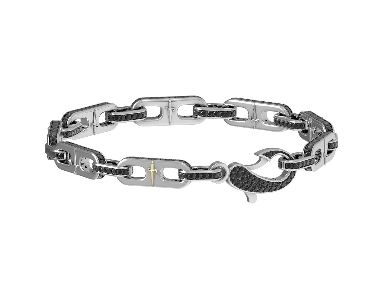 Bracciale Uomo M.marina 5,5mm Spinelli Neri