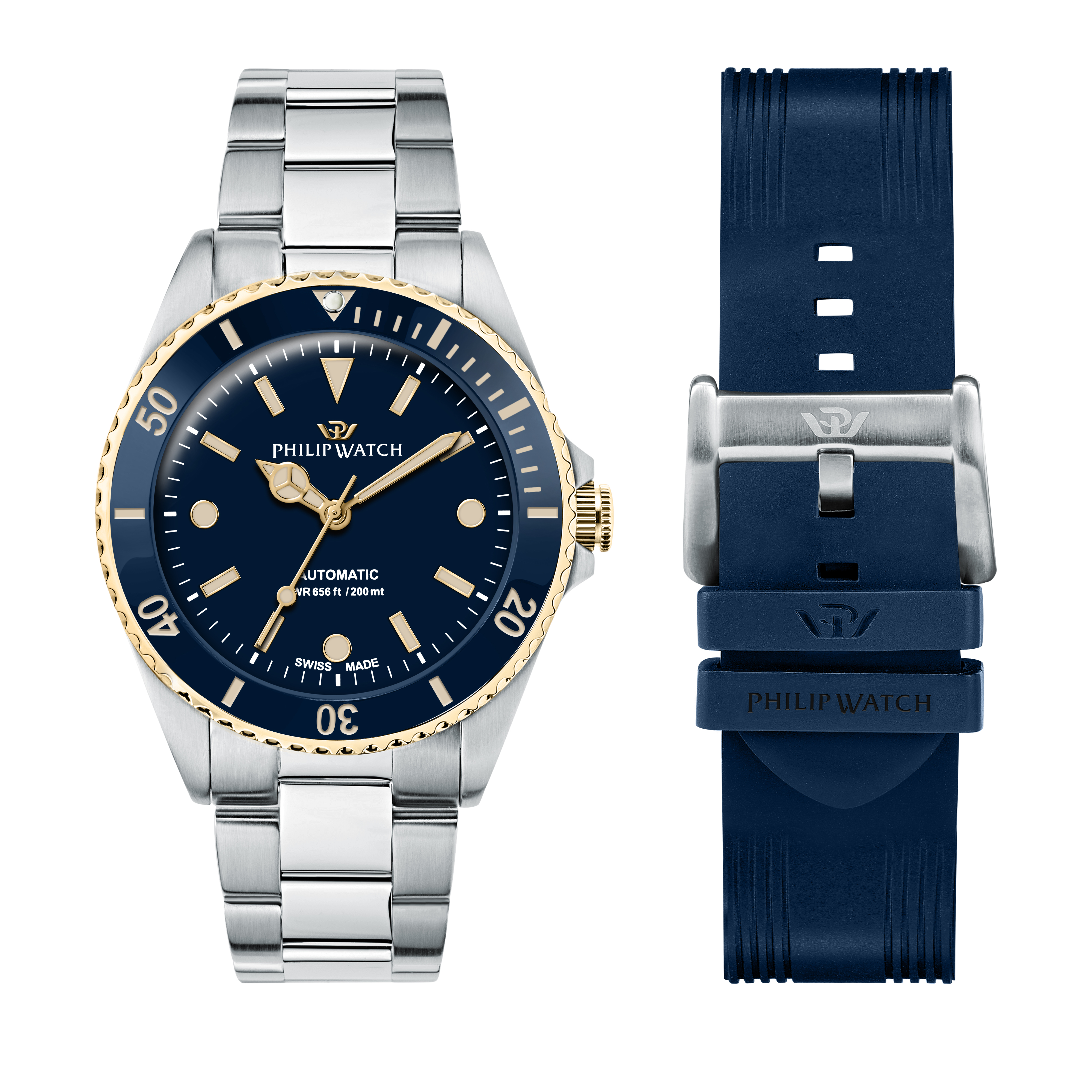 1898_20849_r8223597031_1 Orologio Uomo Philip Watch Caribe Diving Automatico con Quadrante Blu 42 mm