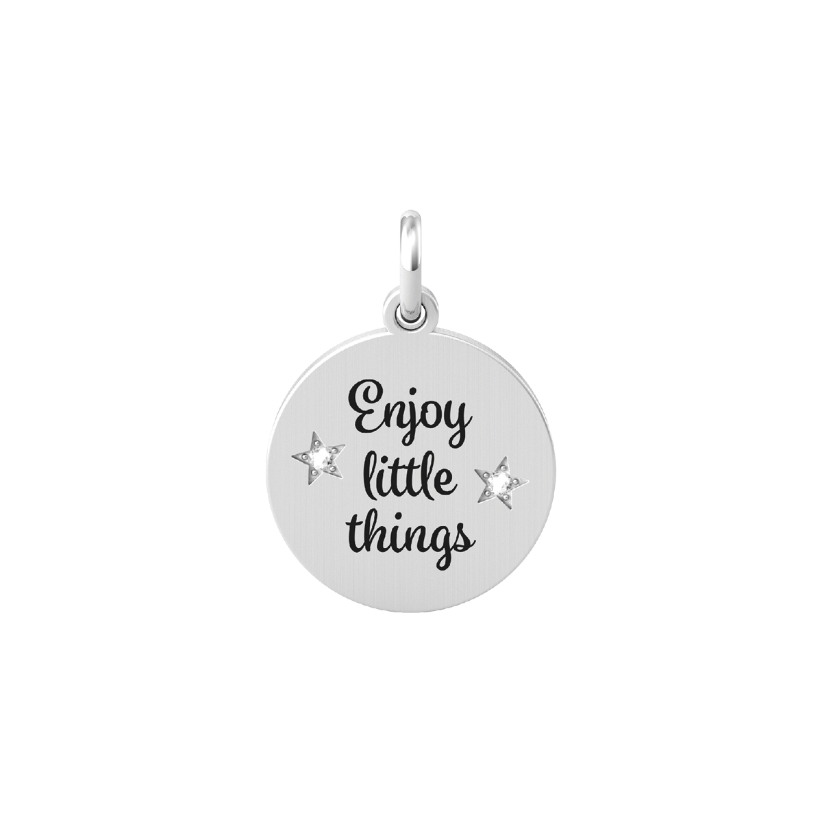 Ciondolo Donna Kidult Tondo Enjoy Little Things con Cristalli