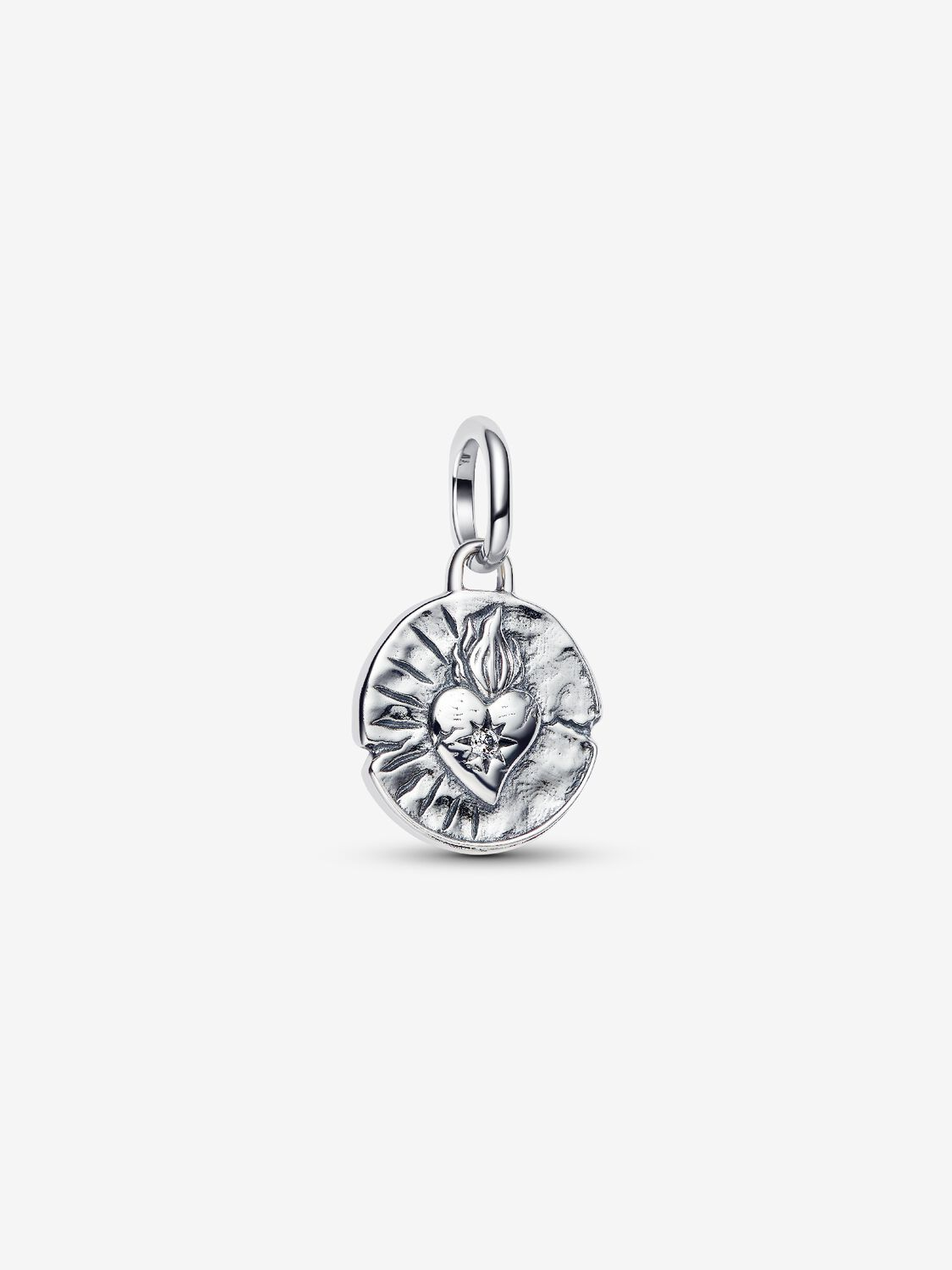 Charm Pandora Medallion Cuore Sacro "Amor Vincit Omnia" Argento Sterling 925