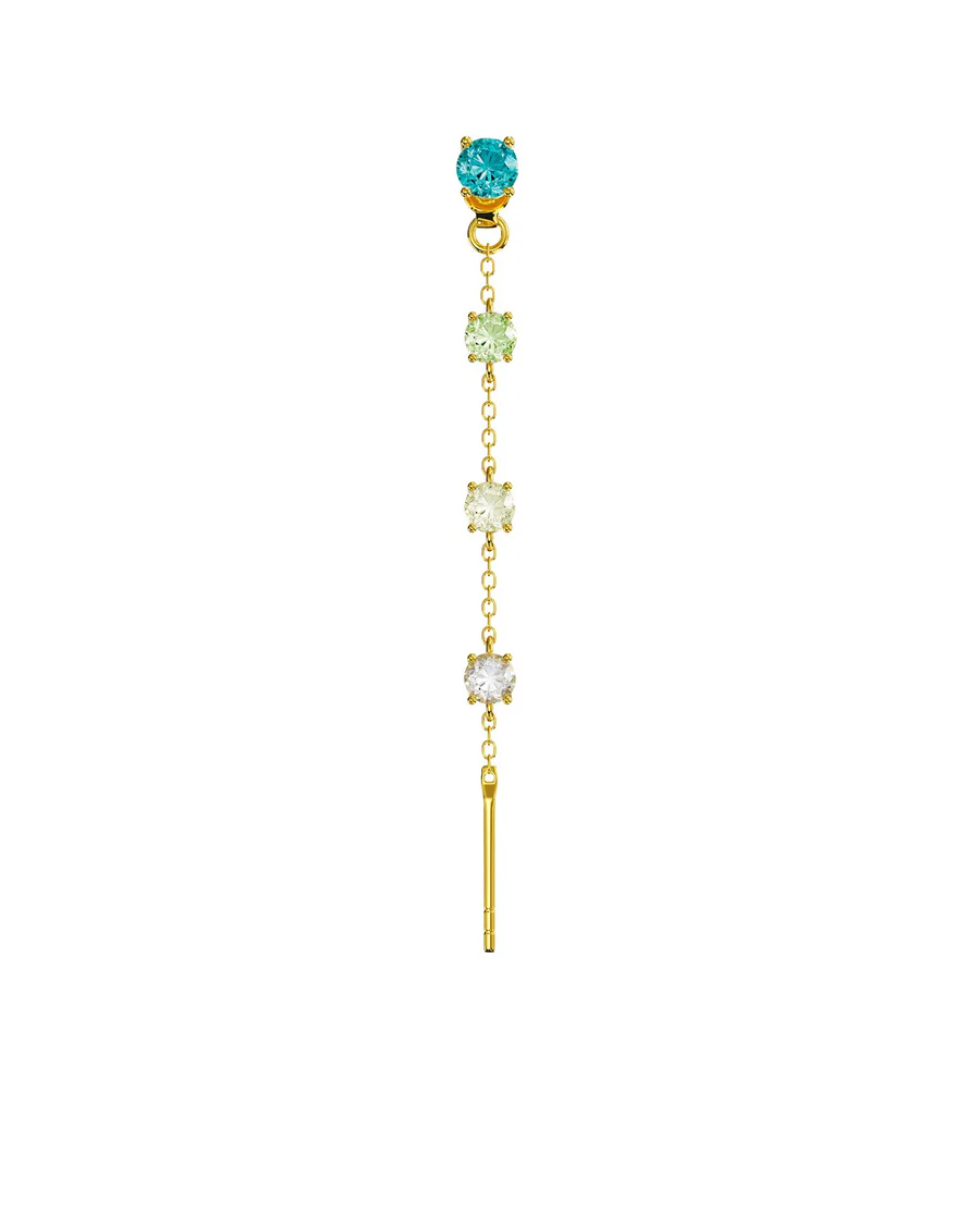 Orecchino Donna Amabile Charmi Luce con Zirconi Azzurri e Chiusura Intercambiabile