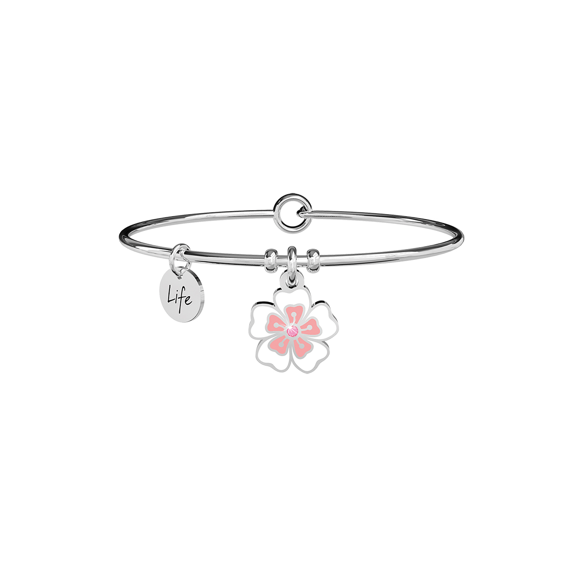Bracciale Rigido Donna Kidult Nature con Fiore Smaltato 