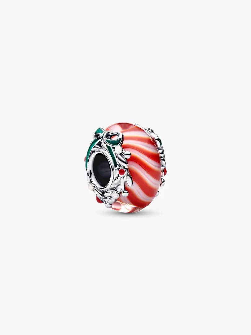 Charm Pandora Vetro di Murano Caramella di Natale