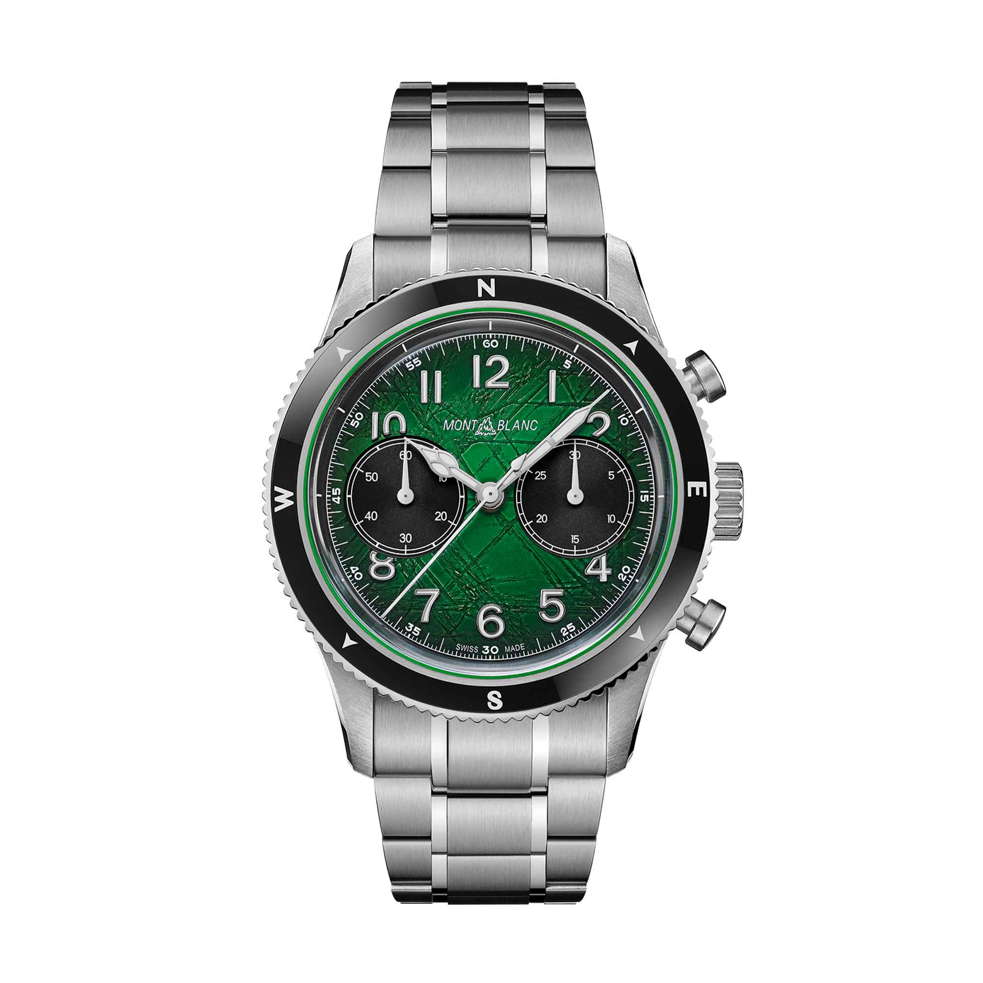 Orologio Uomo Montblanc 1858 Automatic Chronograph 0 Oxygen con Quadrante Verde 42 mm