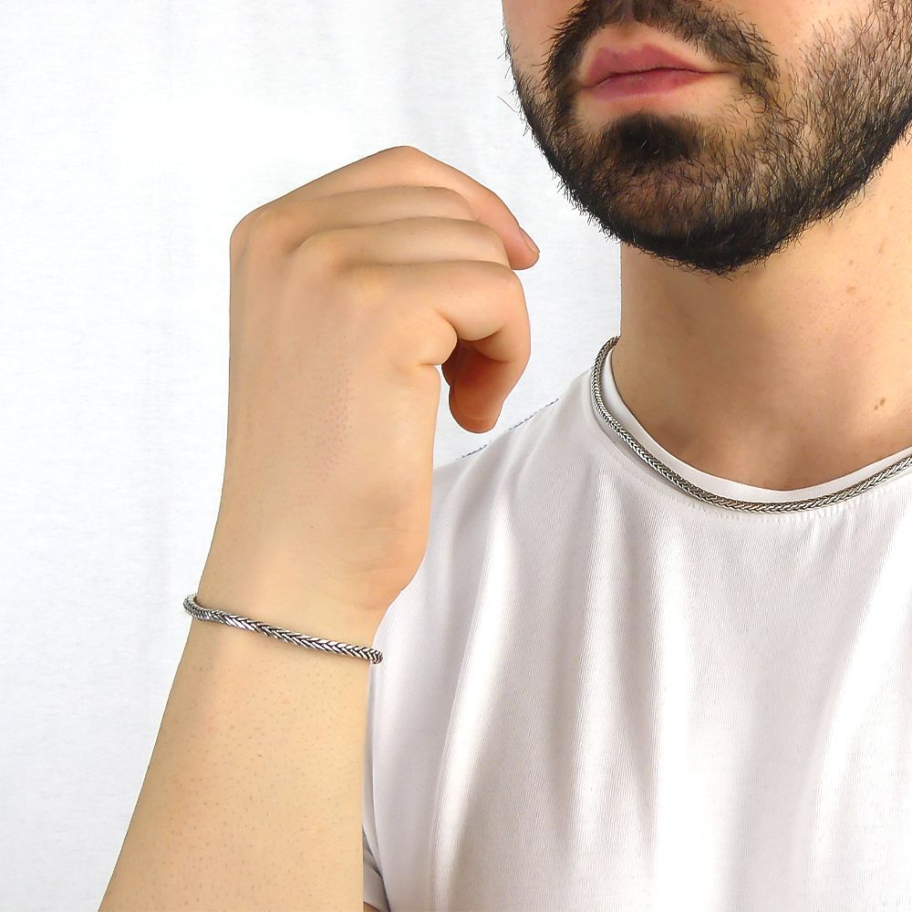 Bracciale Uomo Boccadamo Maglia Coda di Volpe Grande