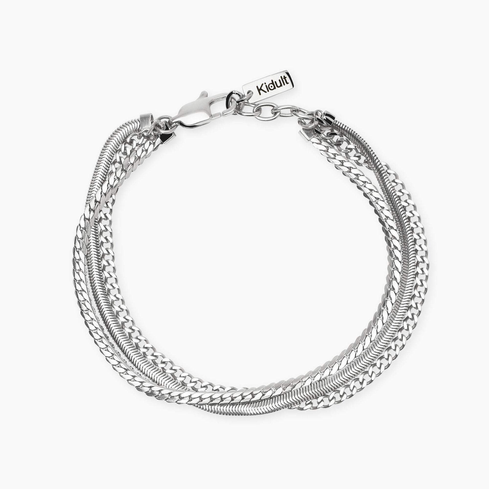 Bracciale Uomo Kidult con Catene in Acciaio