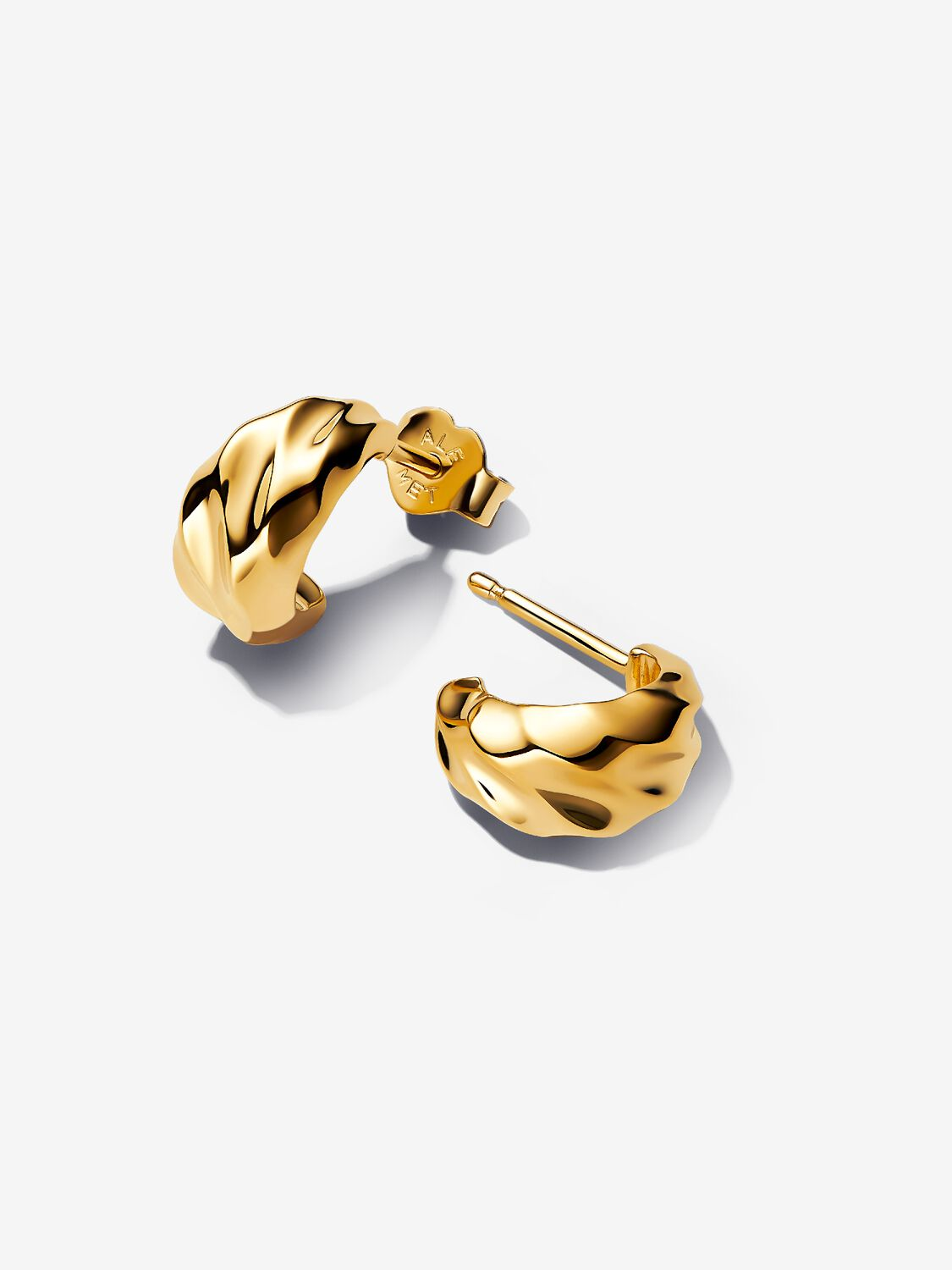 Orecchini Pandora Cerchi Aperti Piccoli Dune Placcatura in Oro 14k