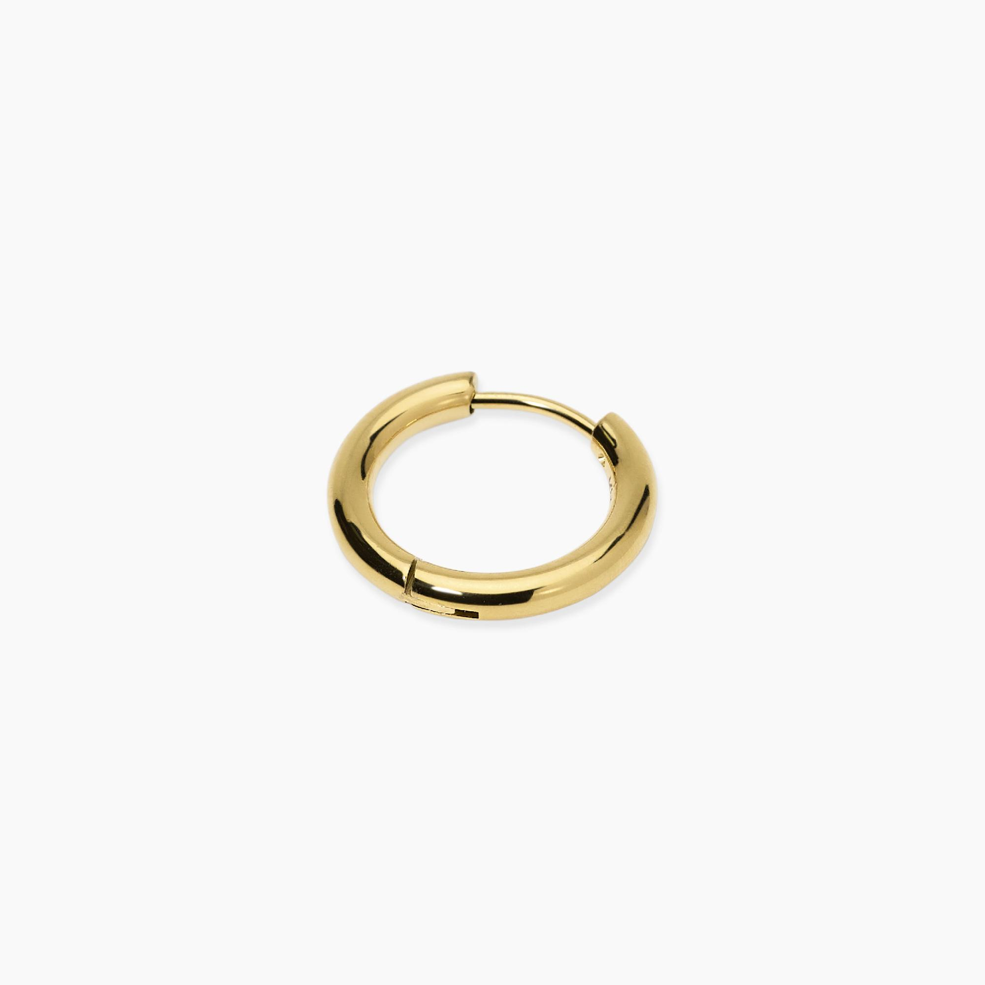 Orecchino Uomo Mabina Monomania Cerchio in Argento Placcato Oro 18K