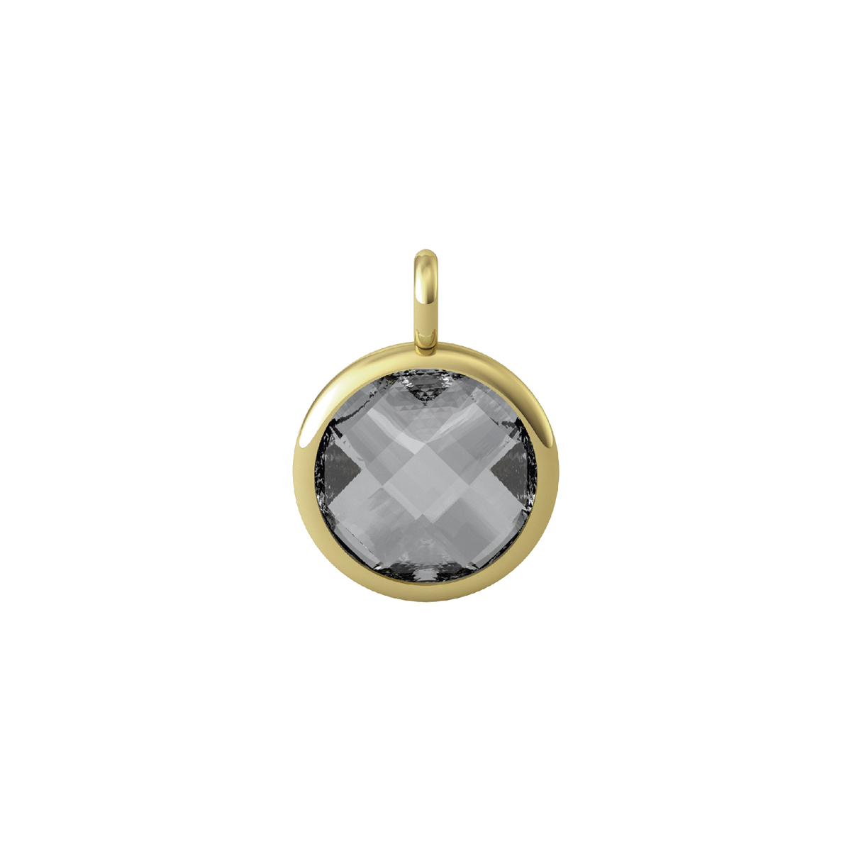 Kidult - Ciondolo tondo con glass grigio - 741106