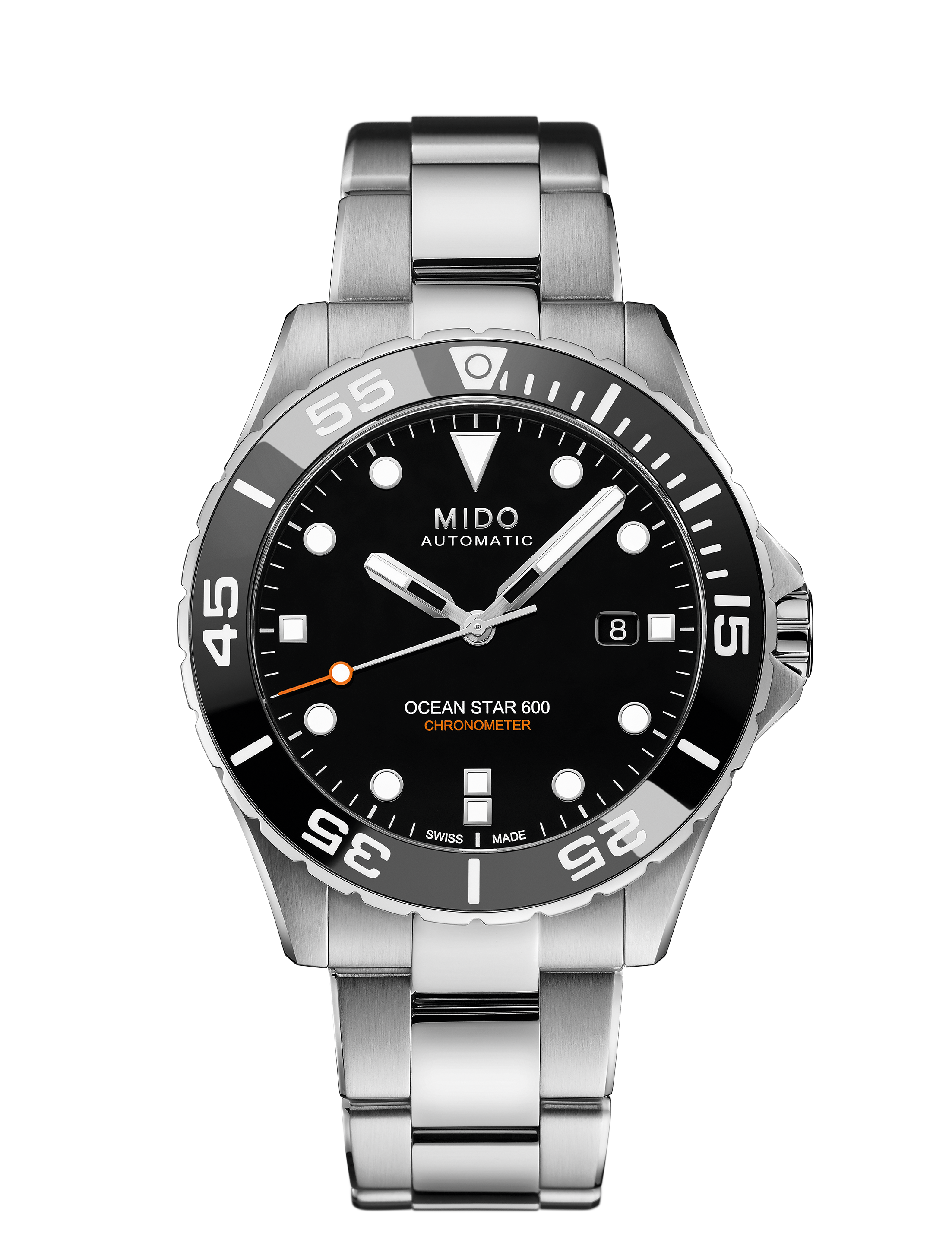 Orologio Uomo Mido Ocean Star 600 Chronometer Automatico con Quadrante Nero 43 mm Ghiera NEra