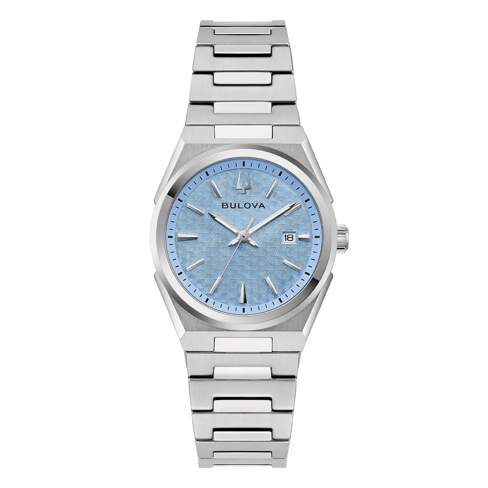 Orologio Donna Bulova Classic Lady al Quarzo con Quadrante Azzurro 28 mm 