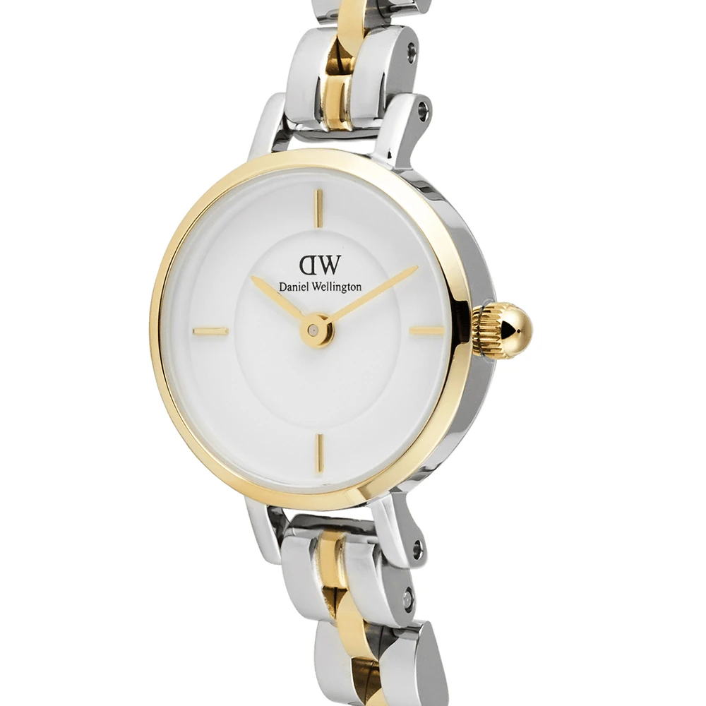 Orologio Donna Daniel Wellington Petite Mini al Quarzo con Quadrante Bianco 19 mm Cinturino Acciaio/Oro