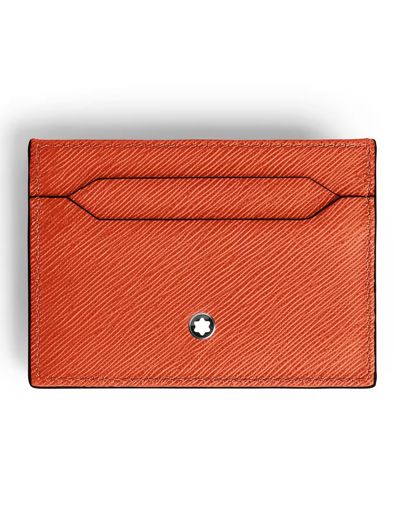 Portacarte Montblanc 5 Tasche in Pelle Sartorial Mandarino 