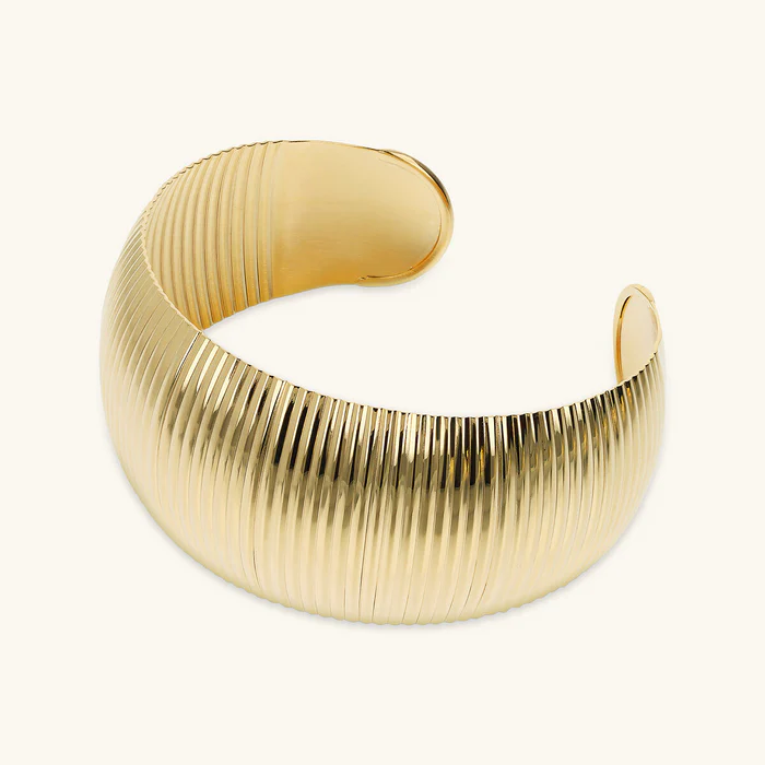 WOWORAMA Braccialetto Rigido Grosso Donna, Elasticizzato, Bicolore Oro E Argento, Stile Bohémien Regolabile