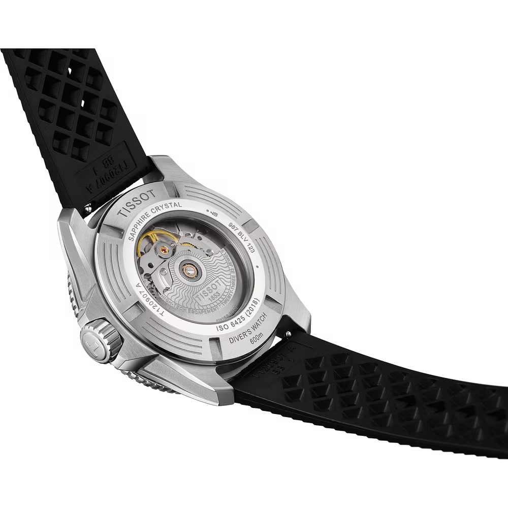 Orologio Uomo Tissot Seastar 2000 Automatico con Quadrante Arancione 44 mm