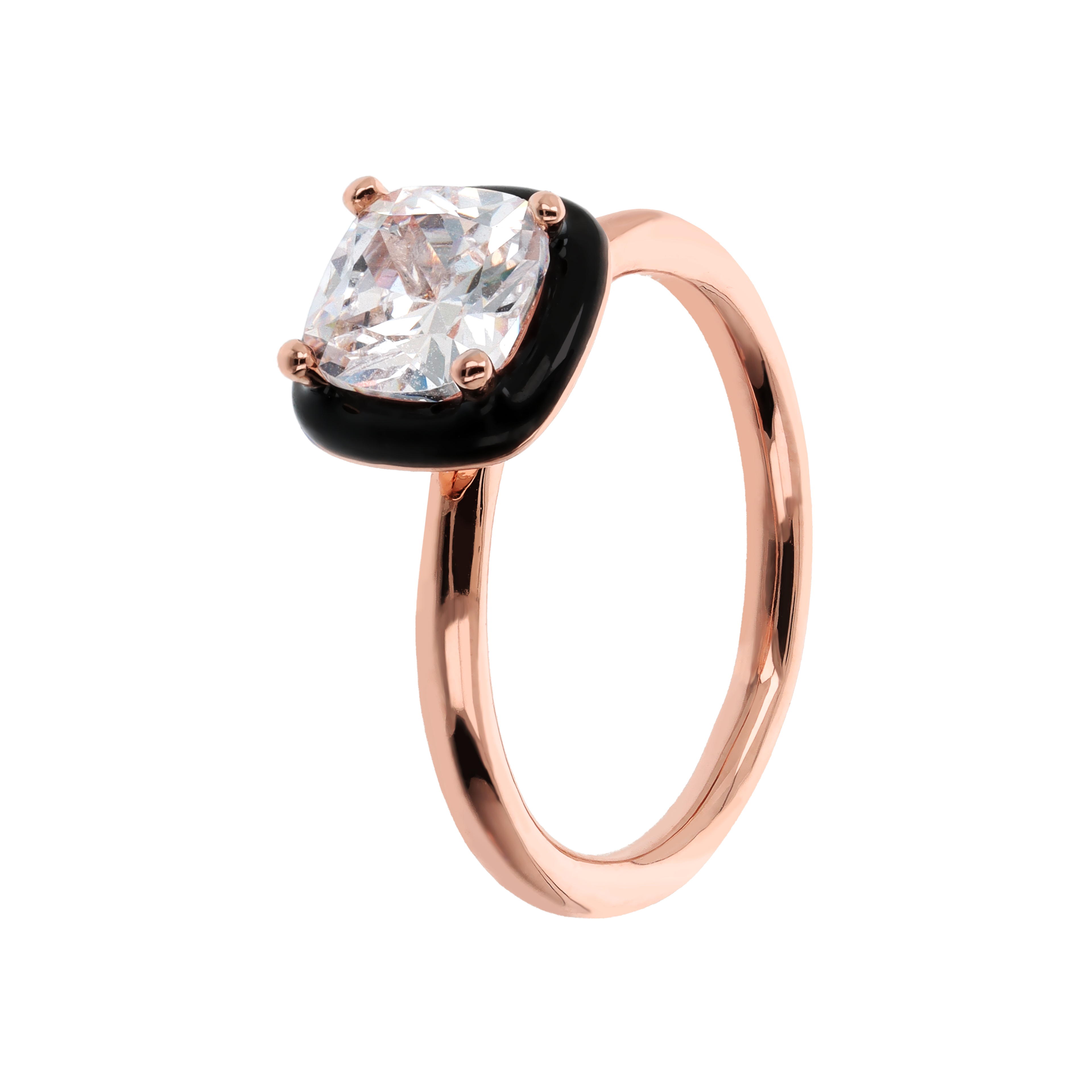 Anello Donna Bronzallure con Nano Cristallo Quadrato