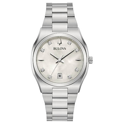 Orologio Donna Bulova Surveyor al Quarzo con Quadrante Madreperla 34 mm con Diamanti