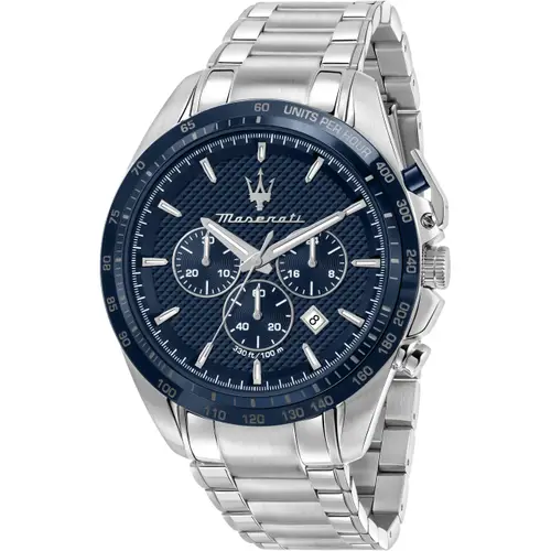 Orologio Uomo Maserati Traguardo al Quarzo con Quadrante Blu 45 mm 