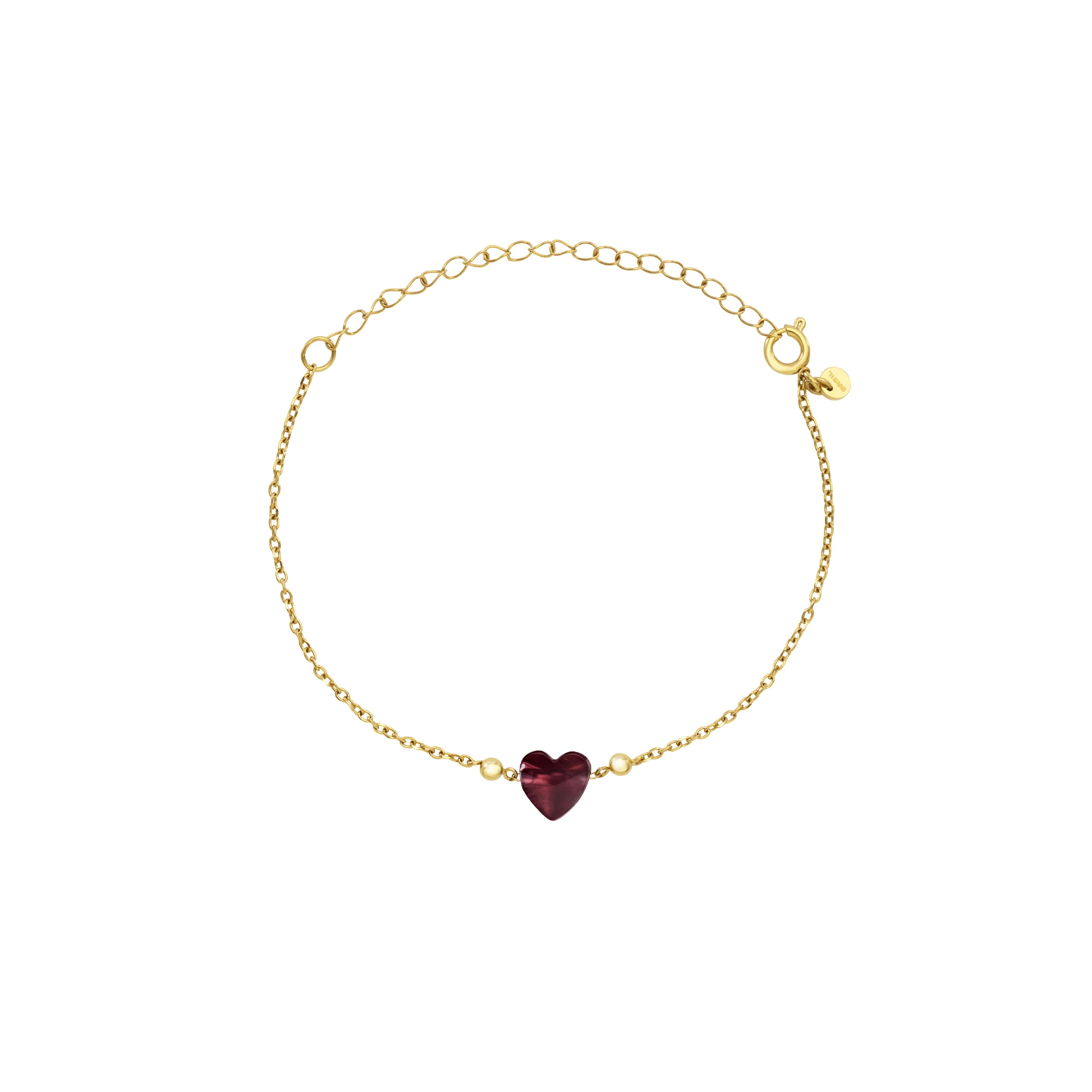 Bracciale Donna Breil Candy in Acciaio con Pietra Rodolite a Forma di Cuore 