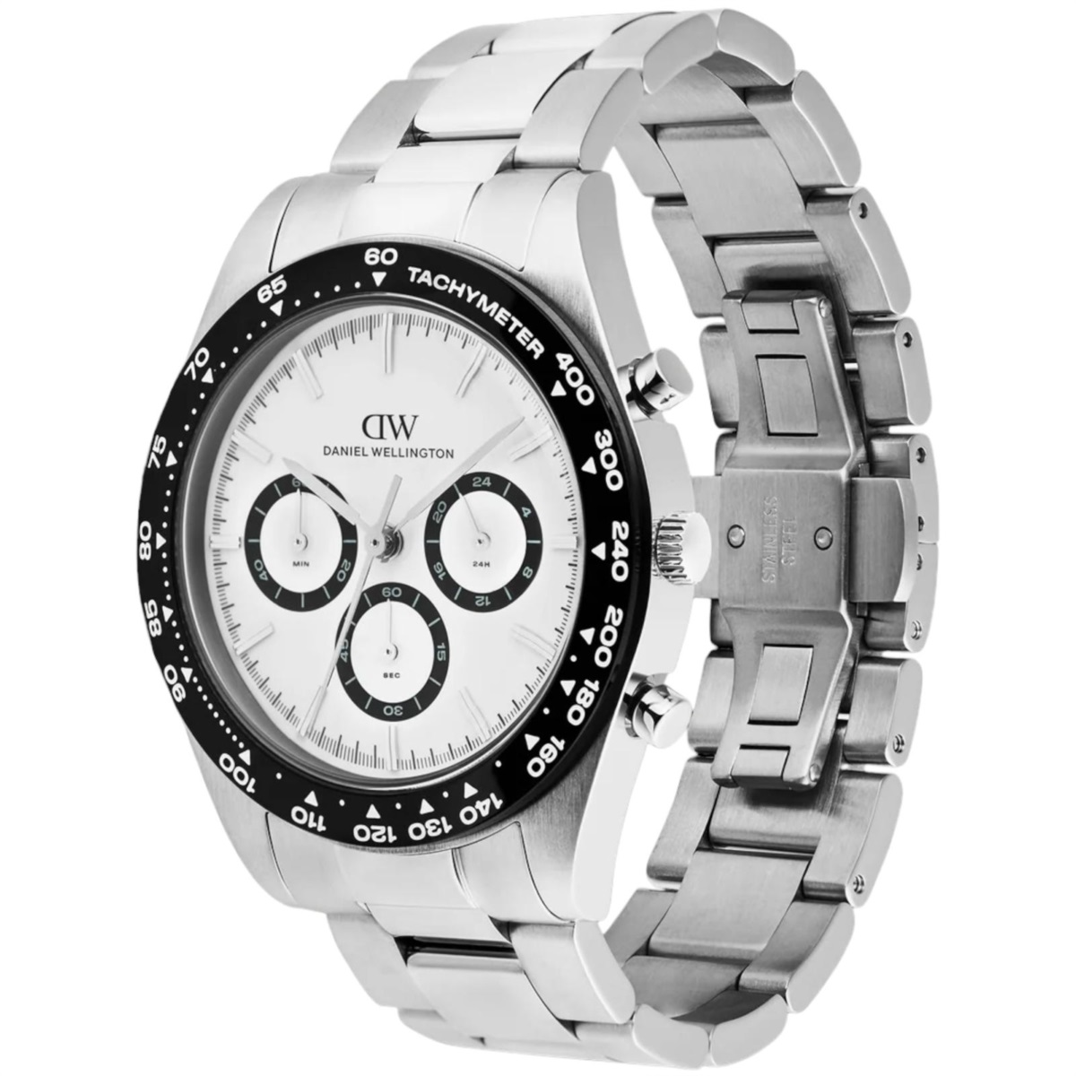 Orologio Uomo Daniel Wellington Iconic Cronografo al Quarzo con Quadrante Bianco 42 mm
