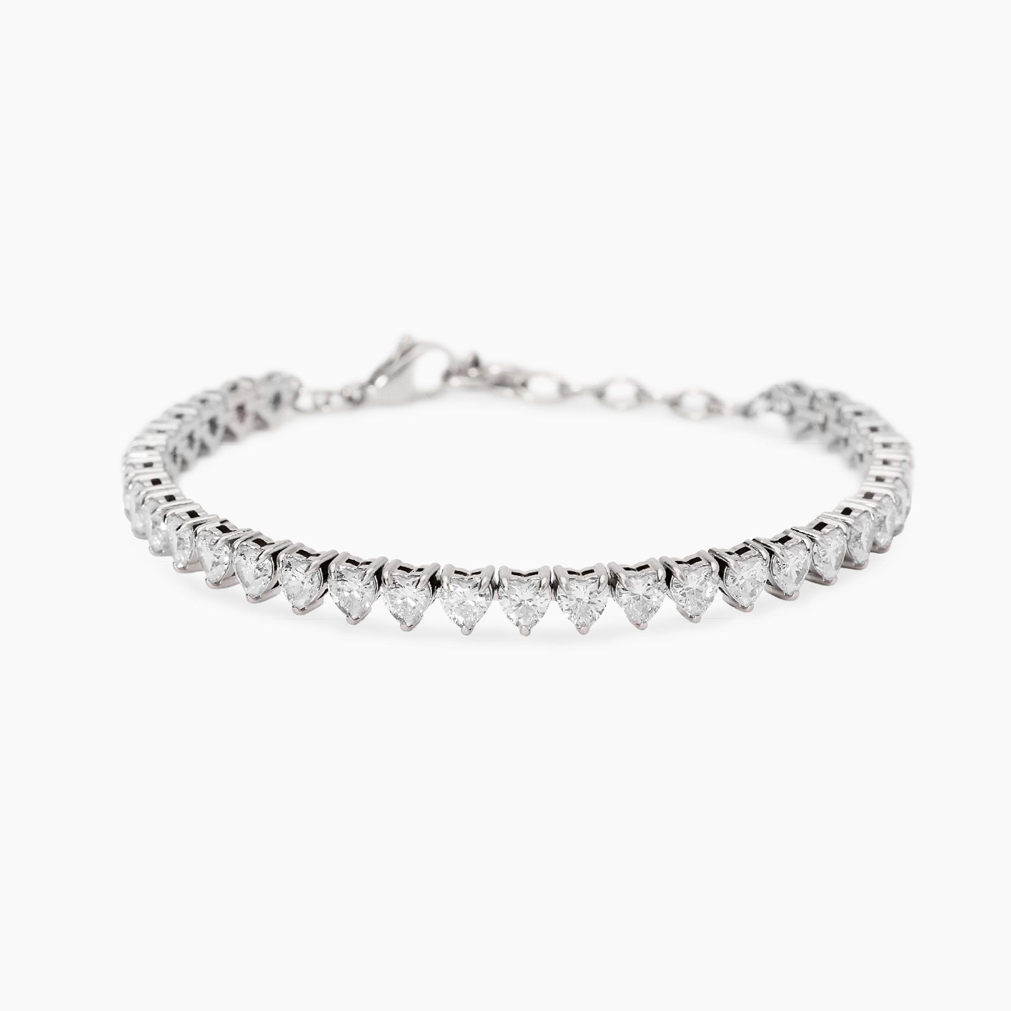Bracciale Donna Kidult Tennis Cuore con Zirconi Bianchi