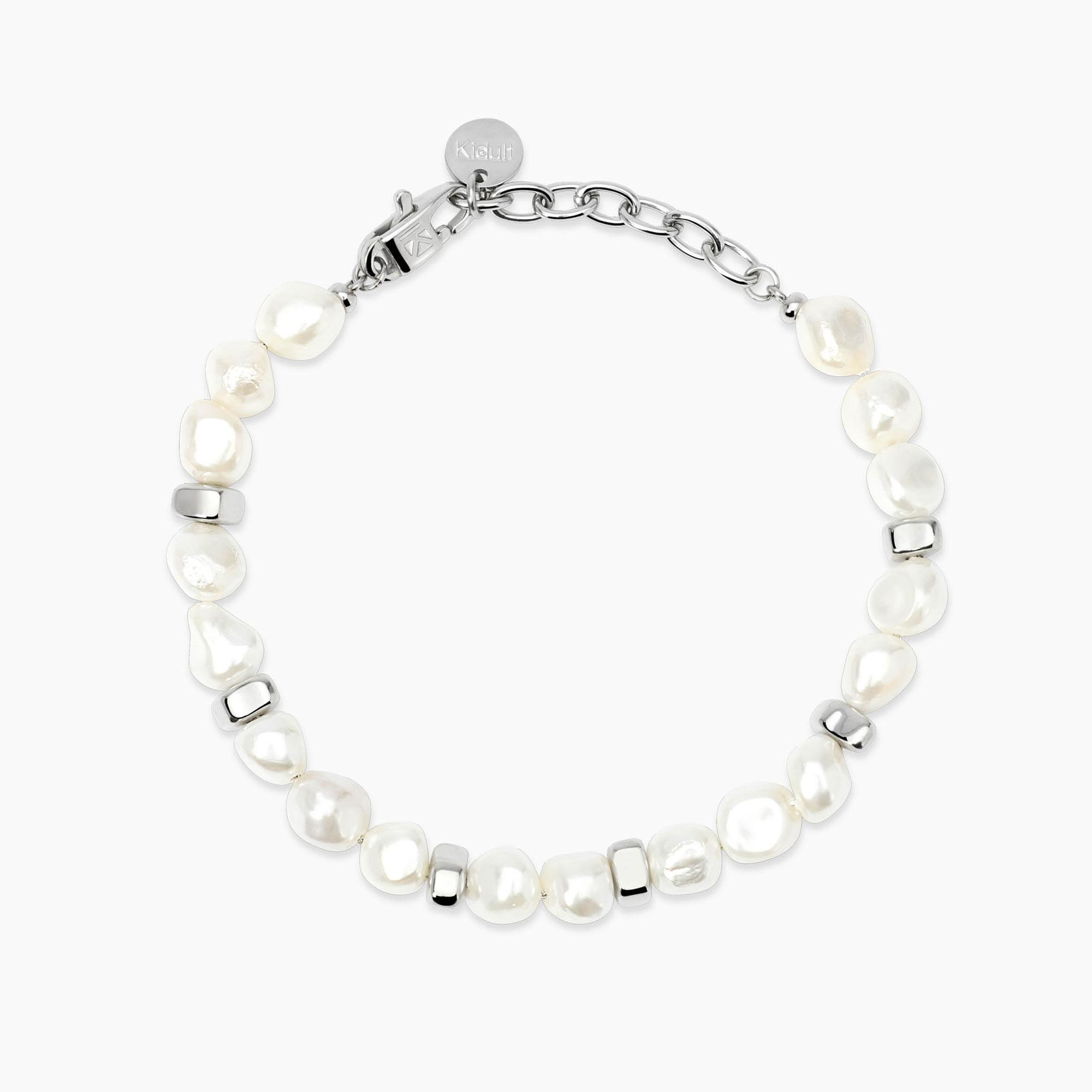 Bracciale Donna Kidult in Acciaio e Perle Conchiglia