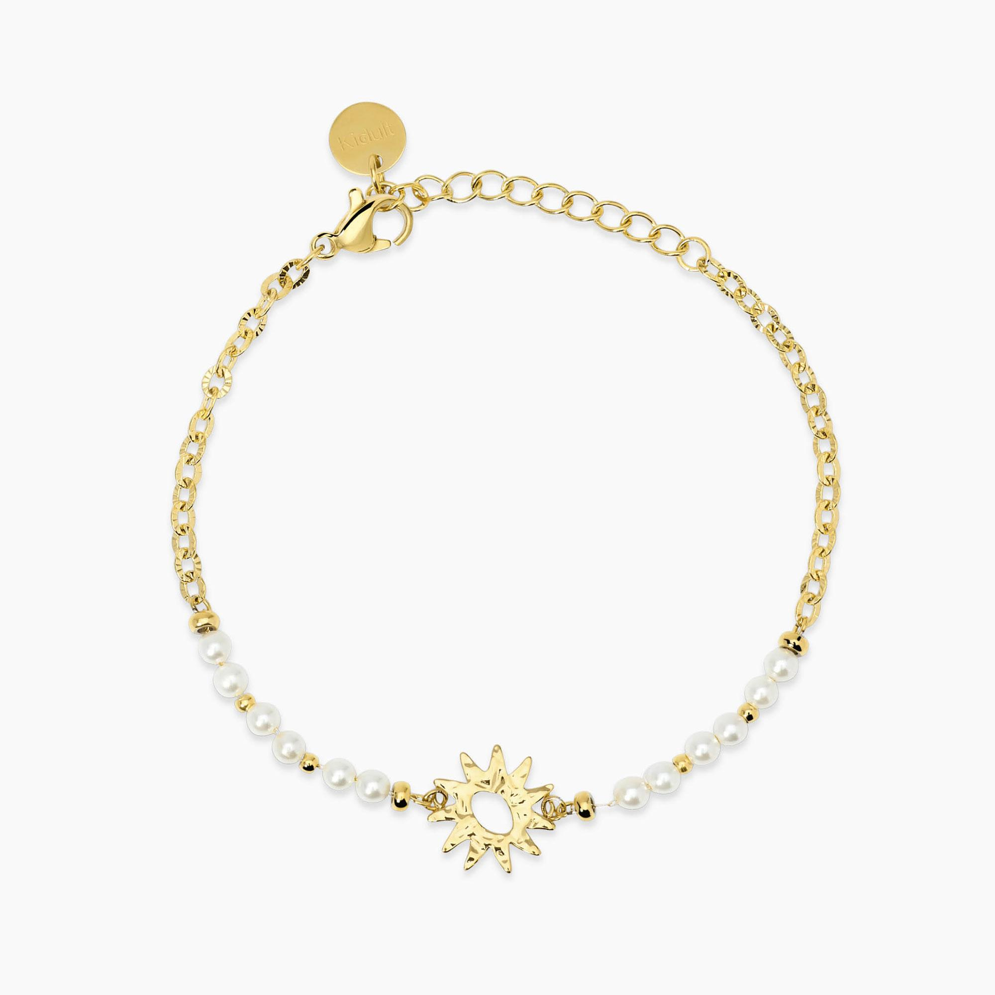 Bracciale Donna Kidult con Perle Conchiglie e Sole 