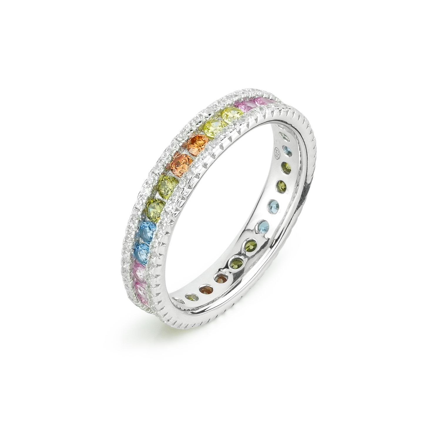 Anello Donna Boccadamo Sophie con Zirconi Bianchi e Multicolor