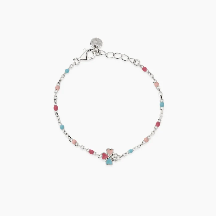 Bracciale Mabina Baby Multicolor con Quadrifoglio