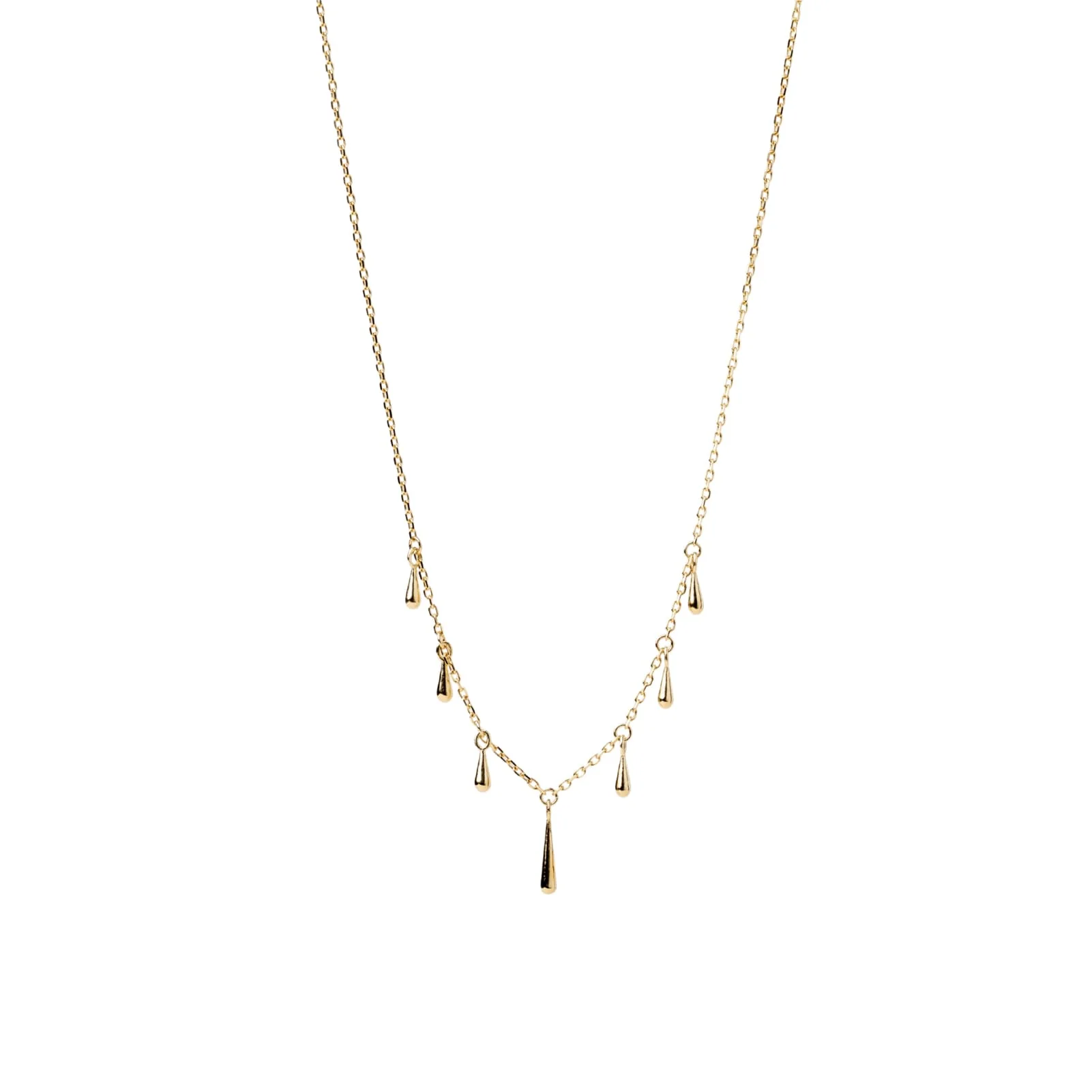 Collana Donna Alisia con Pendenti Multigoccia in Argento Dorato