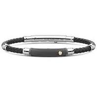 Bracciale Uomo Zancan Eternity in Titanio con Diamante Bianco 0,015 ct 