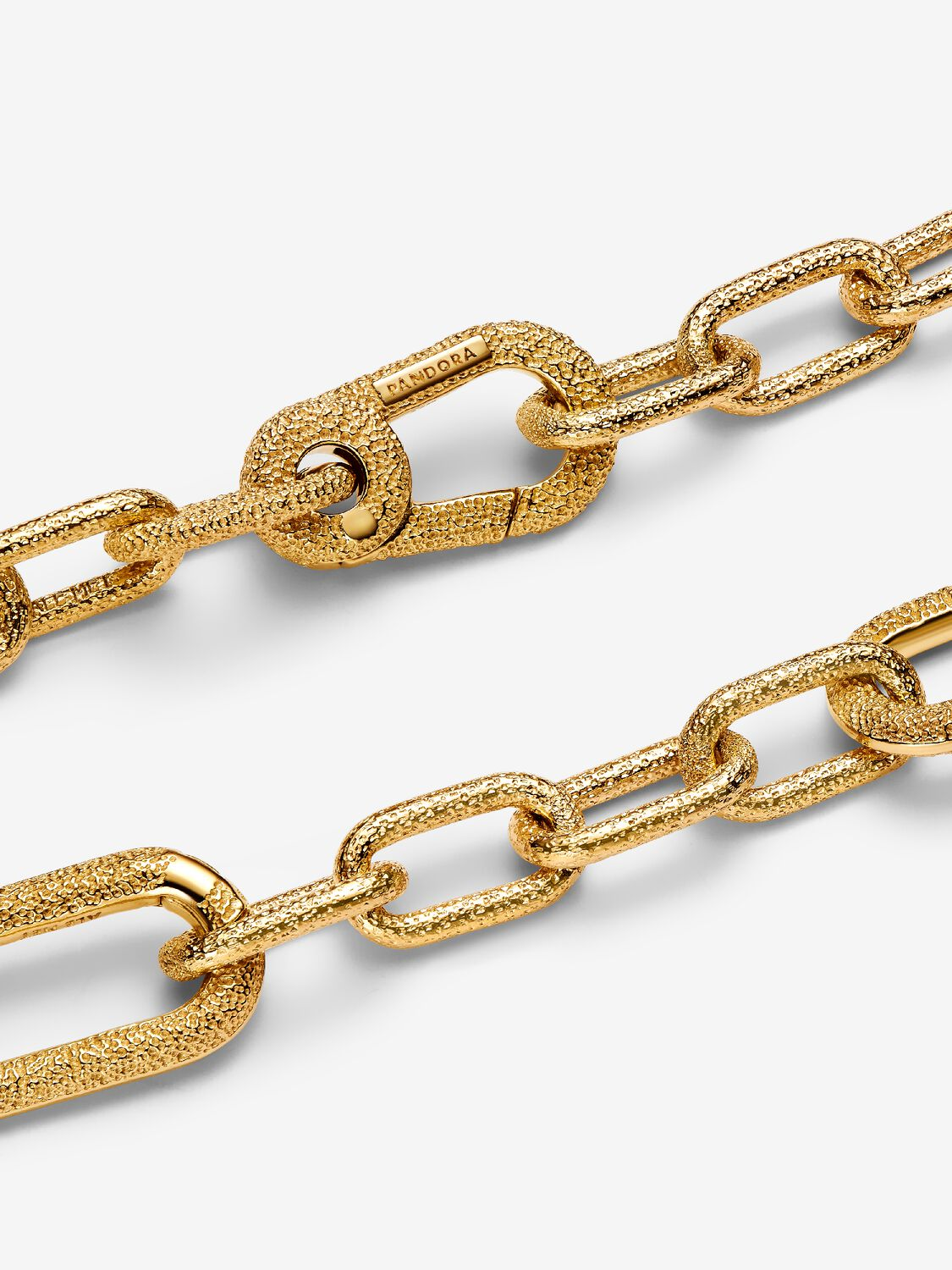 Bracciale Maglia Link Small Effetto Diamantato Pandora ME Placcatura in Oro 14k Misura 20 cm